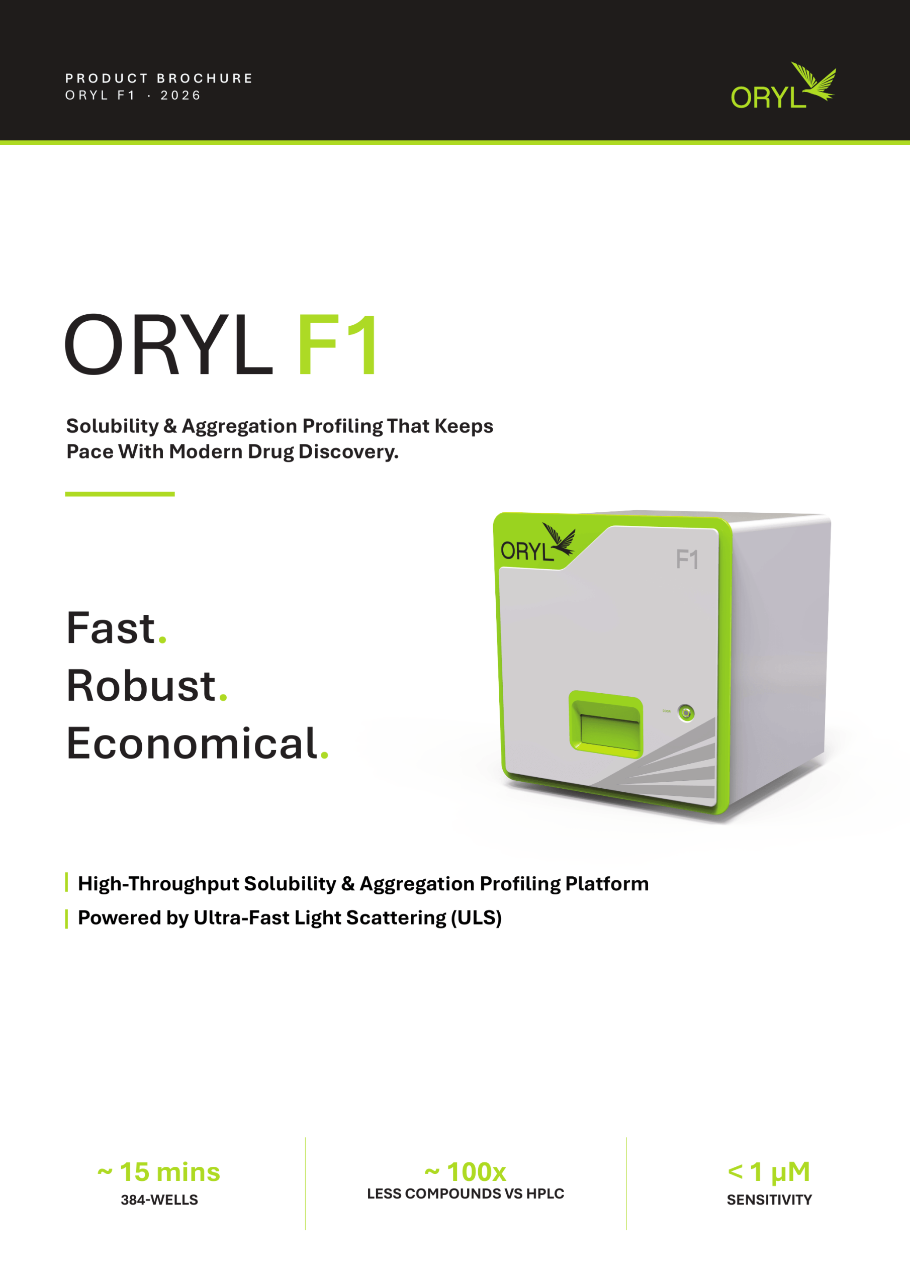 ORYL F1 - Brochure - Cover